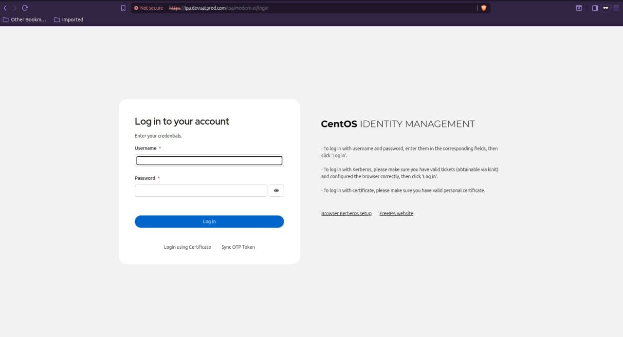FreeIPA SSH MFA enterprise identity and access management dashboard